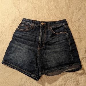 Joe's Jeans fitted dark wash denim high waisted shorts